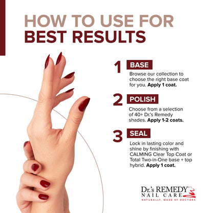 Dr.'s Remedy Enriched Nail Polish: Non-Toxic, 24-Free, Doctor-Formulated – BALANCE Brick Red
