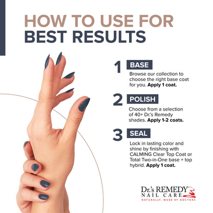 Dr.’s Remedy Enriched Nail Polish in DEVOTED Denim – 24-Free, Non-Toxic, All-Natural