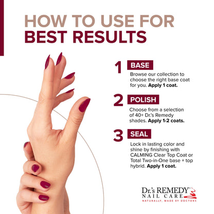 Dr.'s Remedy Enriched Nail Polish - Non-Toxic, All-Natural, 24-Free - Cheerful Cherry