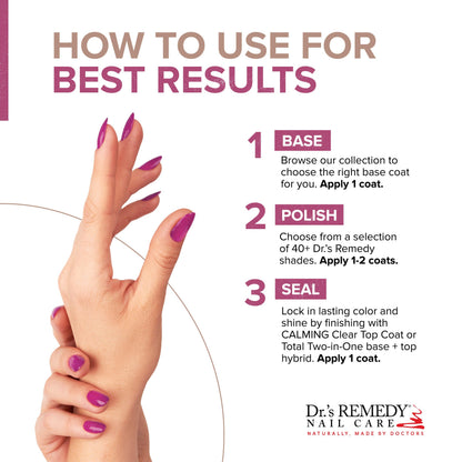 Dr.'s Remedy Enriched Nail Polish – Non-Toxic, Organic, Strengthening & Hydrating – PLAYFUL Pink