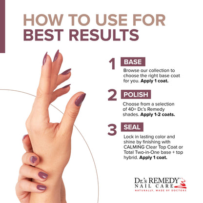Dr.’s Remedy Enriched Nail Polish – Non-Toxic, 24-Free, Doctor-Formulated (Mindful Mulberry)