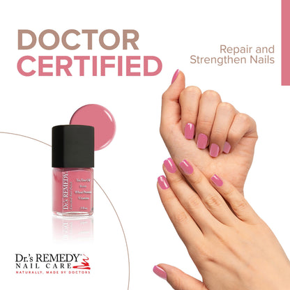 Dr.'s Remedy Enriched Nail Polish Serene Salmon – Non-Toxic, All-Natural, 24-Free