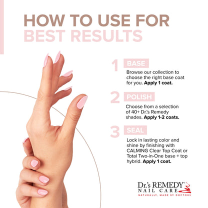 Dr.'s Remedy Enriched Nail Polish - Non-Toxic, All-Natural, Doctor Formulated - Petal Pink