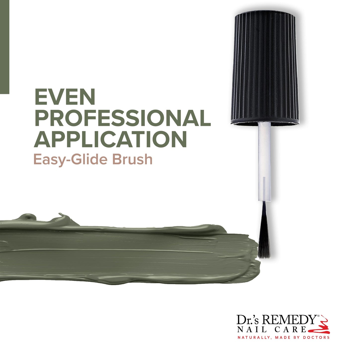 Dr.'s Remedy Enriched Nail Polish – Non-Toxic, 24-Free, Optimistic Olive