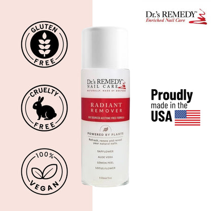 Dr.'s Remedy Organic Nail Polish Remover – Gentle, Plant-Based, Acetone-Free Care