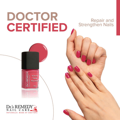 Dr.'s Remedy Enriched Nail Polish — Non-Toxic, All-Natural, Doctor Formulated — Peaceful Pink Coral