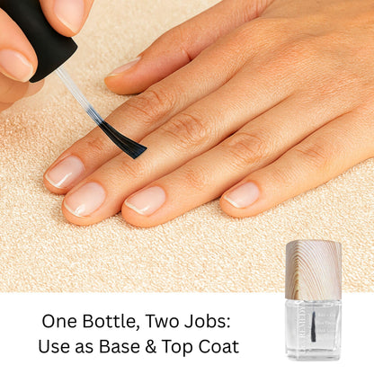 Dr.'s Remedy TOTAL Two-In-One Base & Top Coat – Clear Glaze, Quick Dry, 0.5 fl oz