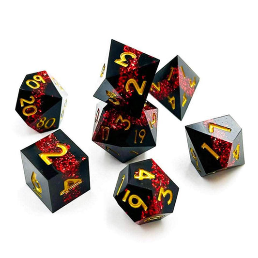 Druid's Vein | Sharp Edge Dice | Resin | 7 Piece Set