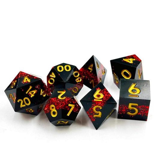 Druid's Vein | Sharp Edge Dice | Resin | 7 Piece Set
