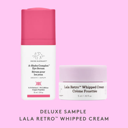 Drunk Elephant A-Shaba Complex Eye Serum with Deluxe Samples (15ml + 5ml + Lala Retro Cream)
