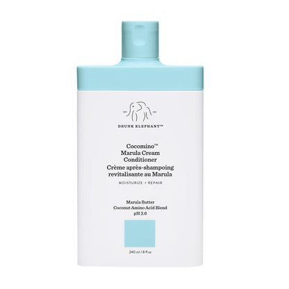 Drunk Elephant Cocomino Marula Cream Conditioner – 240 ml / 8 fl oz | Sulfate-Free, Color-Safe, Cruelty-Free