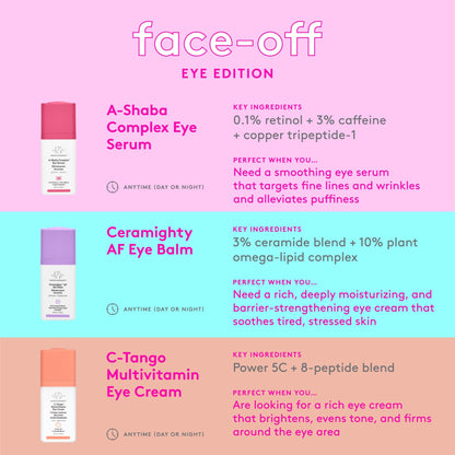 Drunk Elephant A-Shaba Complex Eye Serum with Deluxe Samples (15ml + 5ml + Lala Retro Cream)