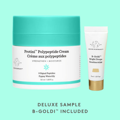 Drunk Elephant Protini Polypeptide Cream – 50 ml | Firming Moisturizer + B-Goldi Sample