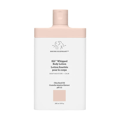 Drunk Elephant Sili Whipped Body Lotion — 240 ml / 8 oz, Rich Daily Moisturizer, Fragrance-Free