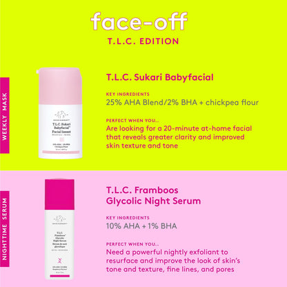 Drunk Elephant T.L.C. Sukari Babyfacial – Exfoliating Face Mask (50 ml) | 25% AHA / 2% BHA