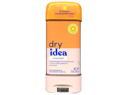 Dry Idea Advanced Dry Unscented Gel Antiperspirant & Deodorant – 2-Pack (3 oz each)