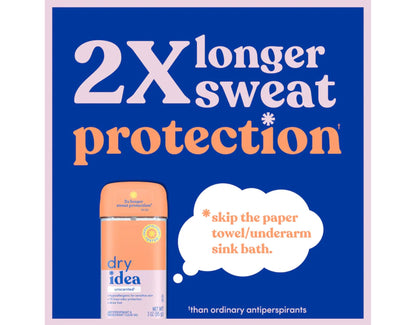 Dry Idea Advanced Dry Unscented Antiperspirant & Deodorant Gel, 3 oz (Pack of 5)