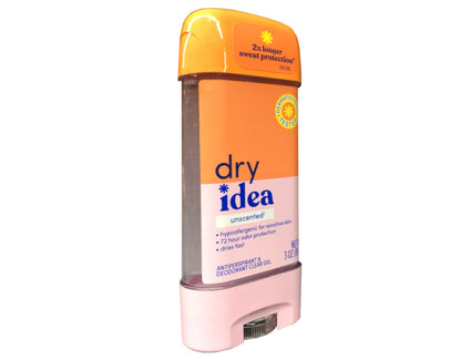 Dry Idea Clear Unscented Gel Antiperspirant Deodorant — 3 Oz, Pack of 3