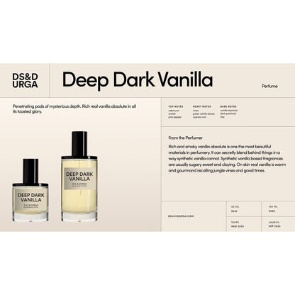 DS & Durga Deep Dark Vanilla Eau de Parfum 50 ml – Unisex, Rich Vanilla Absolute