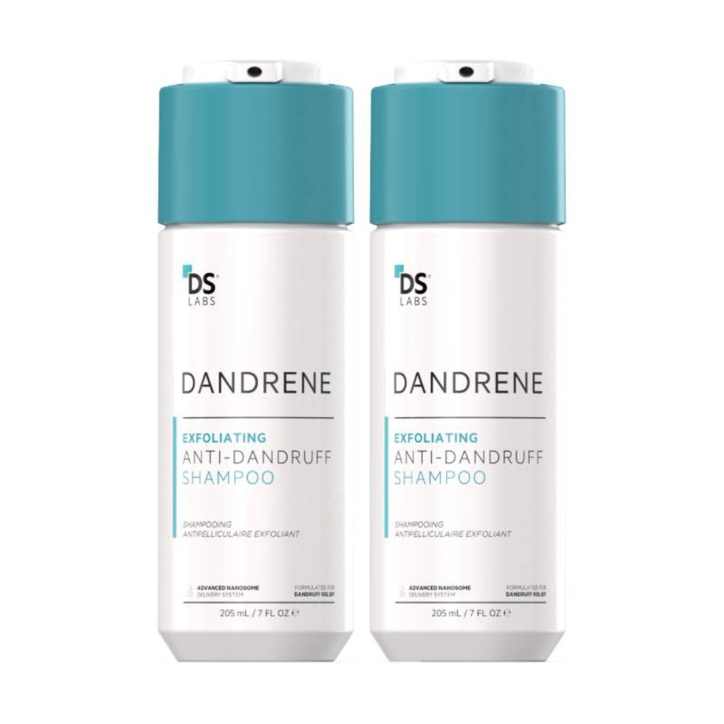 DS Labs Dandrene Dandruff Shampoo 2 Pack | Exfoliating, Color Safe, Sulfate Free (205 mL)