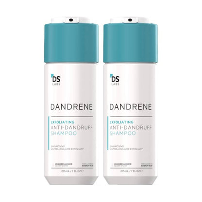 DS Labs Dandrene Dandruff Shampoo 2 Pack | Exfoliating, Color Safe, Sulfate Free (205 mL)