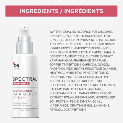DS Labs Spectral Women's Hair Density Serum Pack of 3 – Lightweight Leave-In for Fuller Hair (60 mL)