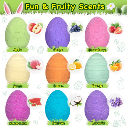 Duchong 9-Pack Easter Bubble Bath Bombs with Surprises – Natural & Kid Friendly