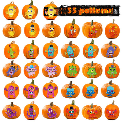 DUJAA Monster Face Stickers – 48pc Halloween DIY Kit for Kids
