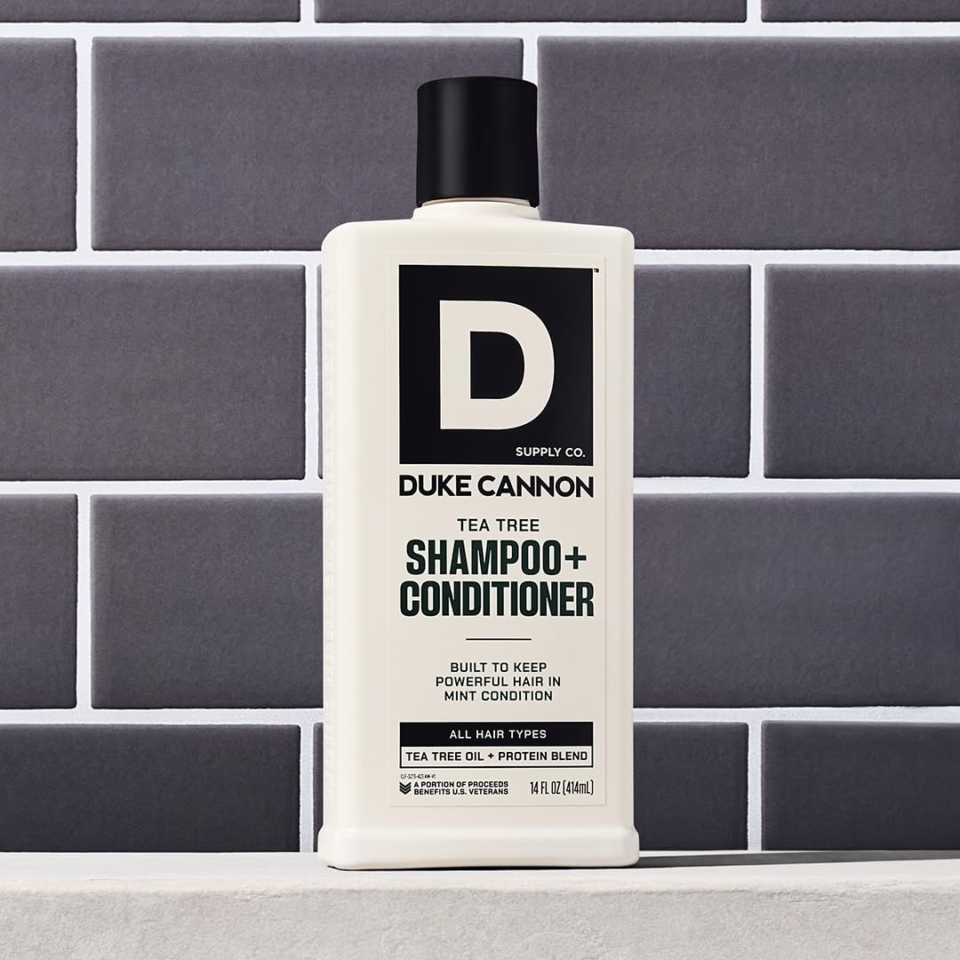 Duke Cannon 2-in-1 Tea Tree Hair Wash & Sawtooth Body Wash Bundle – Masculine Scent