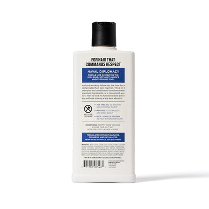 Duke Cannon Supply Co. 2-in-1 Hair Wash – Naval Diplomacy Scent, 14 oz, 2-Pack