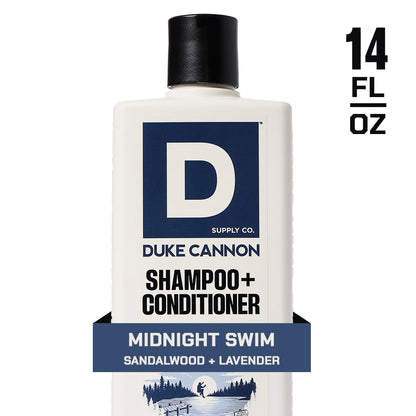 Duke Cannon Supply Co. 2-in-1 Hair Wash - Tea Tree & Midnight Swim - 14 oz 2-Pack