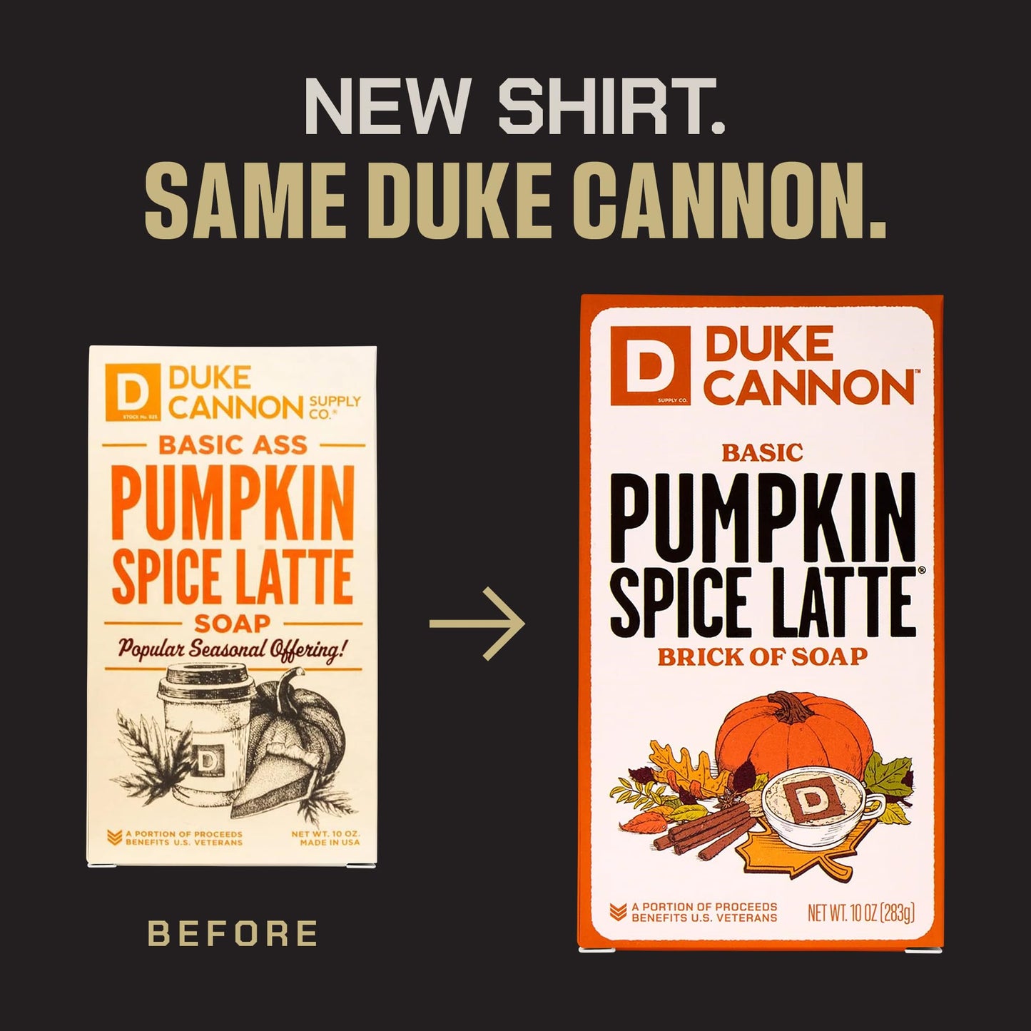 Duke Cannon Big Brick Pumpkin Spice Latte Soap – 10 oz for All Skin Types | Masculine Scent