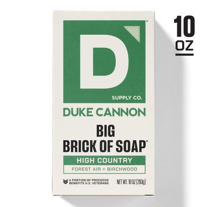 Duke Cannon Big Brick of Soap 6-Pack – High Country, Heavy-Duty 10 oz for Men