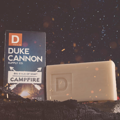 Duke Cannon Big Brick Soap Campfire 10oz 3-Pack – Smoky Hickory, American-Made