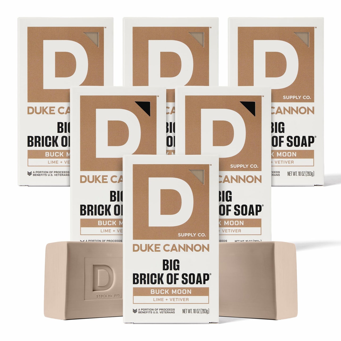 Duke Cannon Buck Moon Bar Soap Puck Bundle — 6 Pack, 5 oz Each