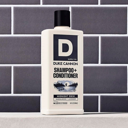 Duke Cannon Supply Co. 2-in-1 Hair Wash - Tea Tree & Midnight Swim - 14 oz 2-Pack