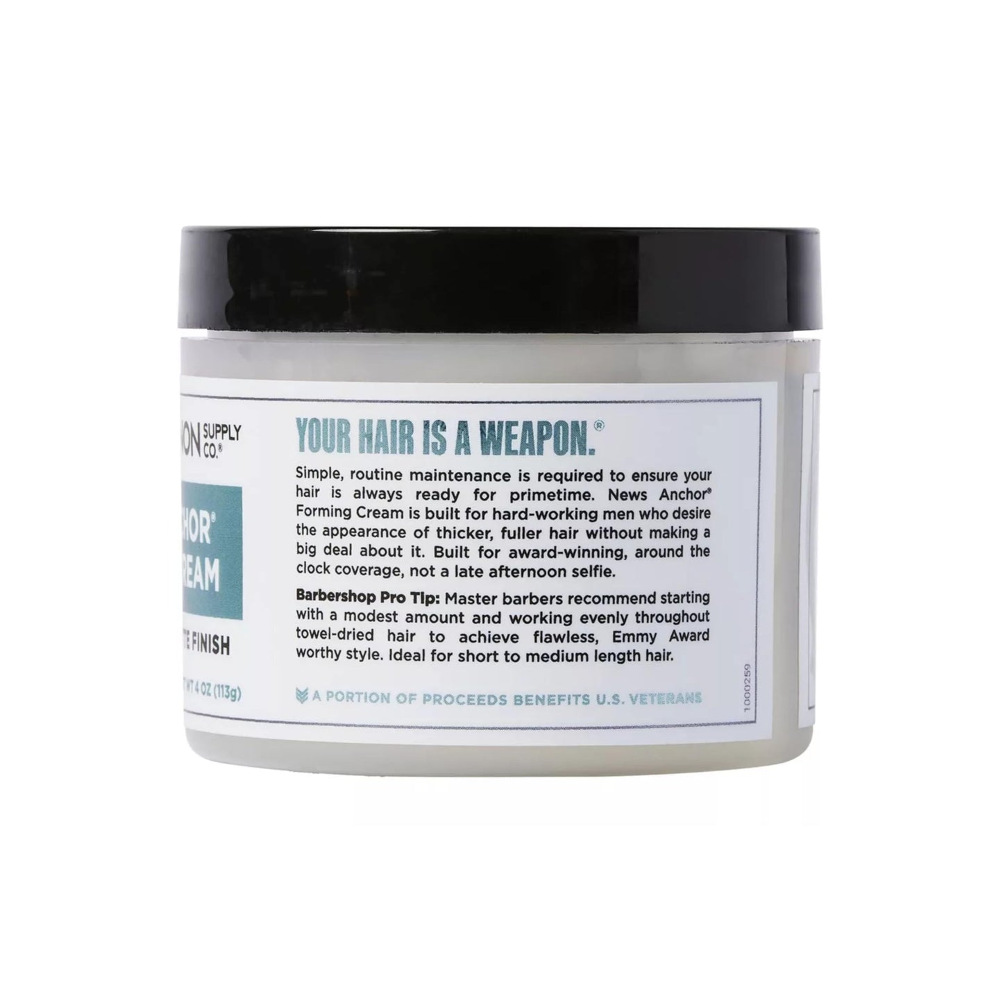 Duke Cannon News Anchor Forming Cream – Medium to Strong Hold, Matte Finish, 4 oz