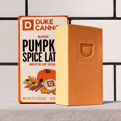 Duke Cannon Big Brick Pumpkin Spice Latte Soap – 10 oz for All Skin Types | Masculine Scent