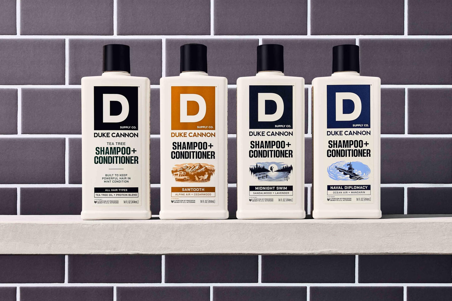 Duke Cannon Sawtooth 2-in-1 Hair Wash – Gentle Cleansing Shampoo & Conditioner for Men, 14 oz, 2-Pack