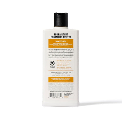 Duke Cannon Sawtooth 2-in-1 Hair Wash – Gentle Cleansing Shampoo & Conditioner for Men, 14 oz, 2-Pack
