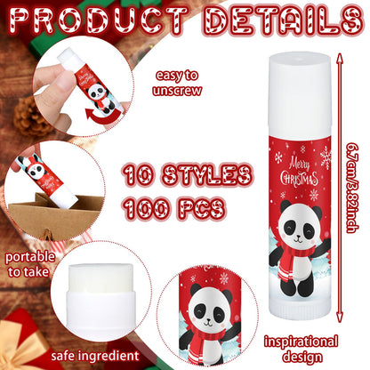 Dunzy 100 Pack Christmas Lip Balm Gifts – Bulk Stocking Stuffers & Gift Ideas