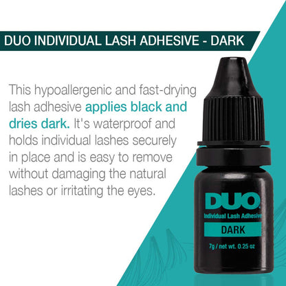DUO Individual Lash Adhesive Dark – Strong Hold, Quick-Dry Lash Glue (0.25 oz, 2 Pack)