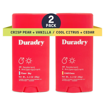 Duradry Clinical-Strength Antiperspirant Deodorant for Women and Men – 90% Natural, Talc & Silicone-Free