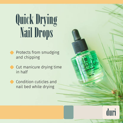 duri Brush'n Go Top Coat & Drop'n Go Drying Drops – Fast Dry, Wet-Look Shine, Vegan