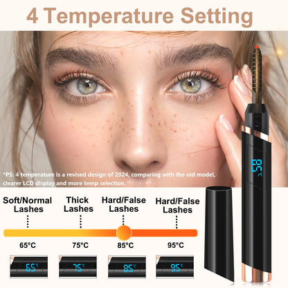 Dust2Oasis Heated Eyelash Curler – 2025 New Model, USB-C Rechargeable, 3 Temperature Settings, 24-Hour Curl