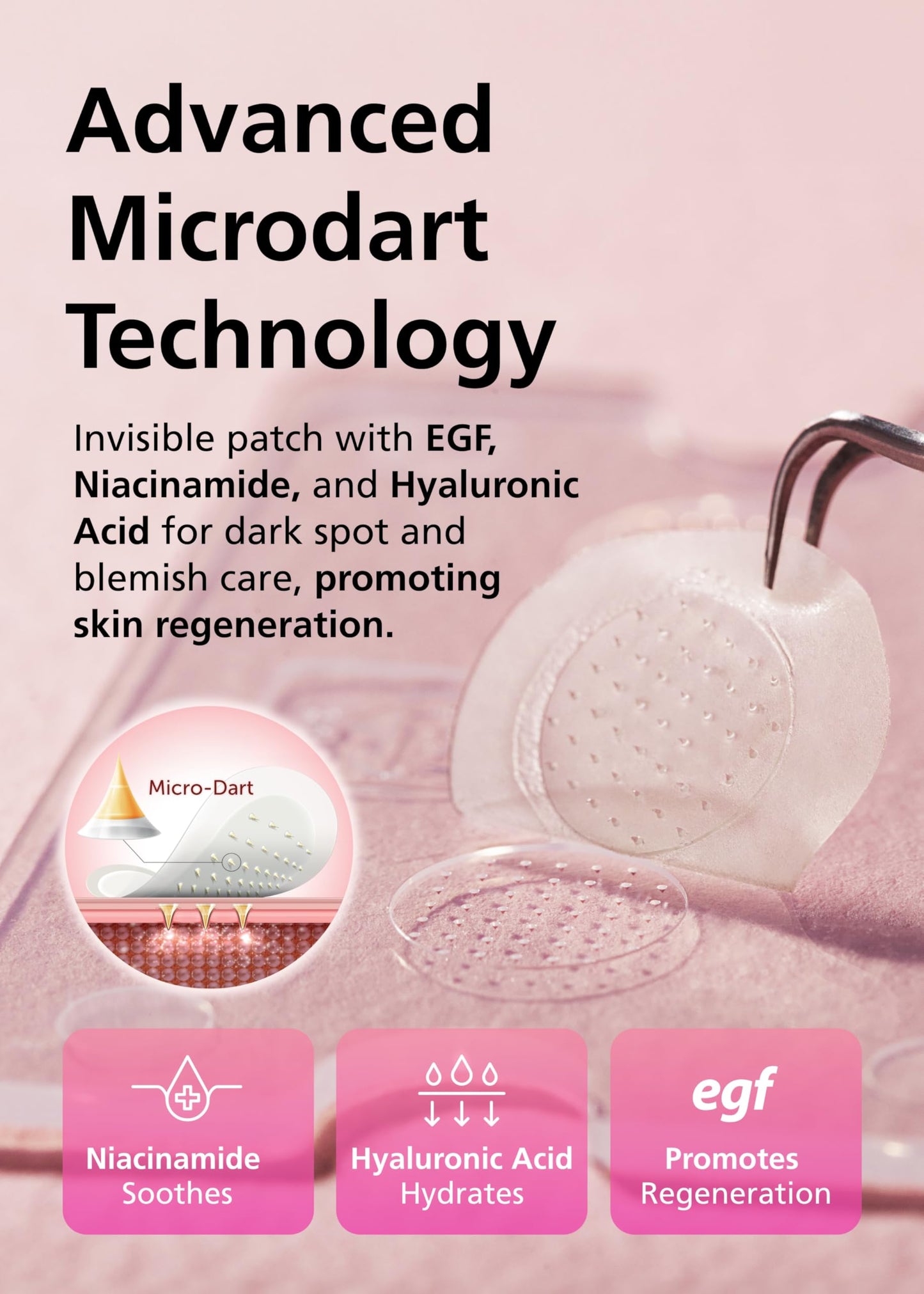 DWEasyDerm Easyderm Real Calming Patch Pimple Patches – Niacinamide, Hyaluronic Acid, EGF | 18 Patches