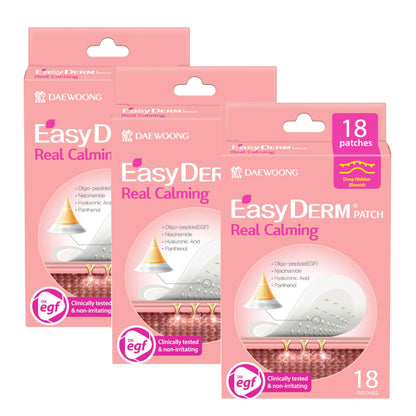 DWEasyDerm Easyderm Real Calming Patch Pimple Patches – Niacinamide, Hyaluronic Acid, EGF | 18 Patches