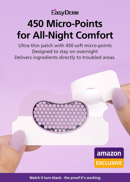DWEasyDerm EasyDerm Quick Calming Magnesium Patches Wide – 2 Packs / 4 XL Patches | Waterproof Hydrocolloid, Amazon Exclusive
