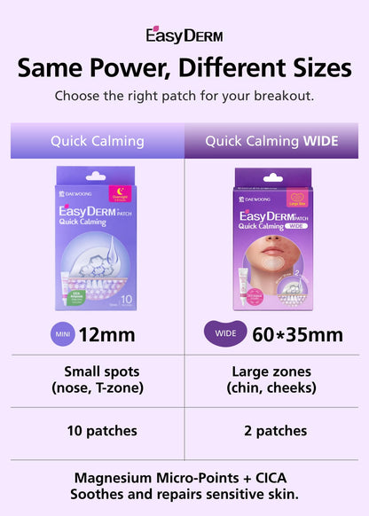 DWEasyDerm EasyDerm Quick Calming Magnesium Patches – Wide & Regular