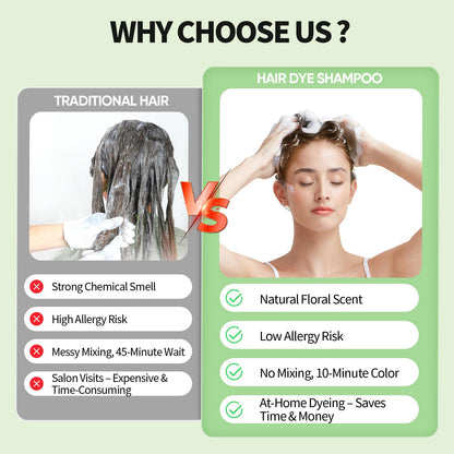 FARNDU Light Brown Hair Dye Shampoo 3-in-1 with Argan Oil – 10–15 Min Gray Coverage | DYEING 221 BC